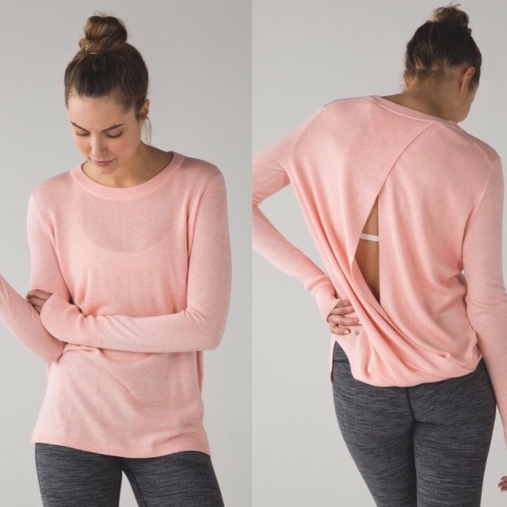 Lulu Bring It Backbend Split Back Open Sweater